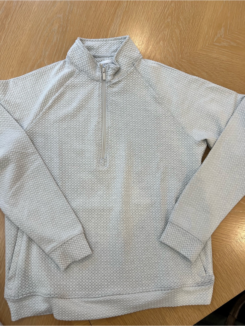 Light Gray Men’s Quarter-Zip Sweater